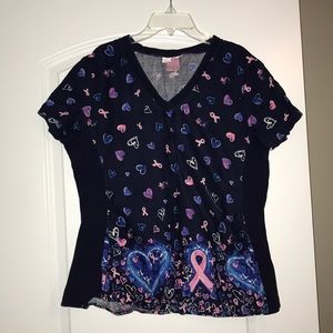 White cross scrub top